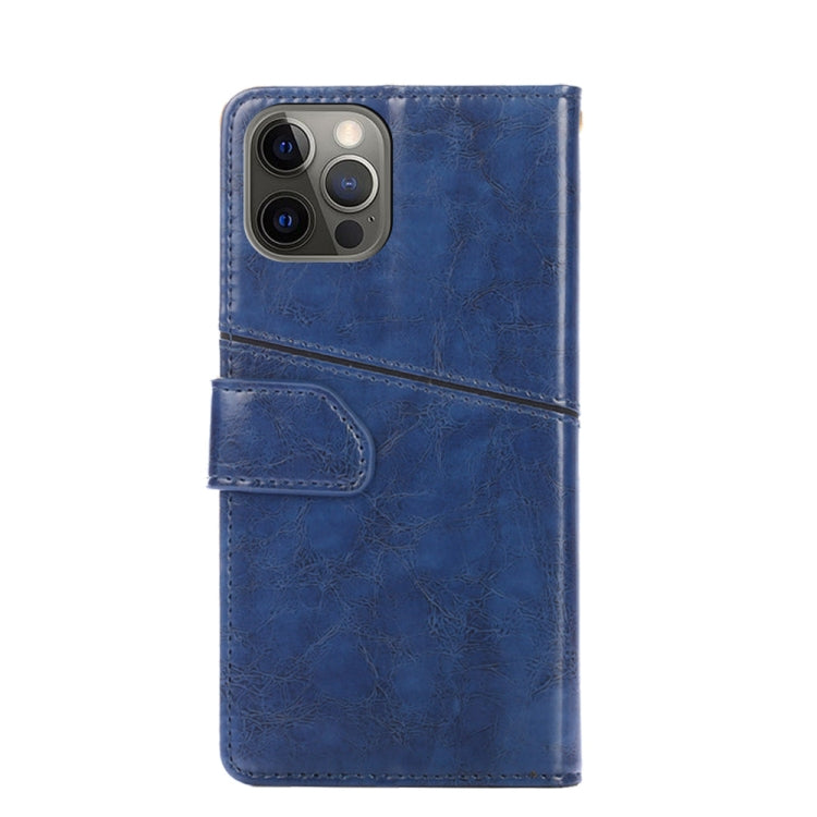 For iPhone 13 Pro Max Geometric Stitching Horizontal Flip TPU + PU Leather Case with Holder & Card Slots & Wallet