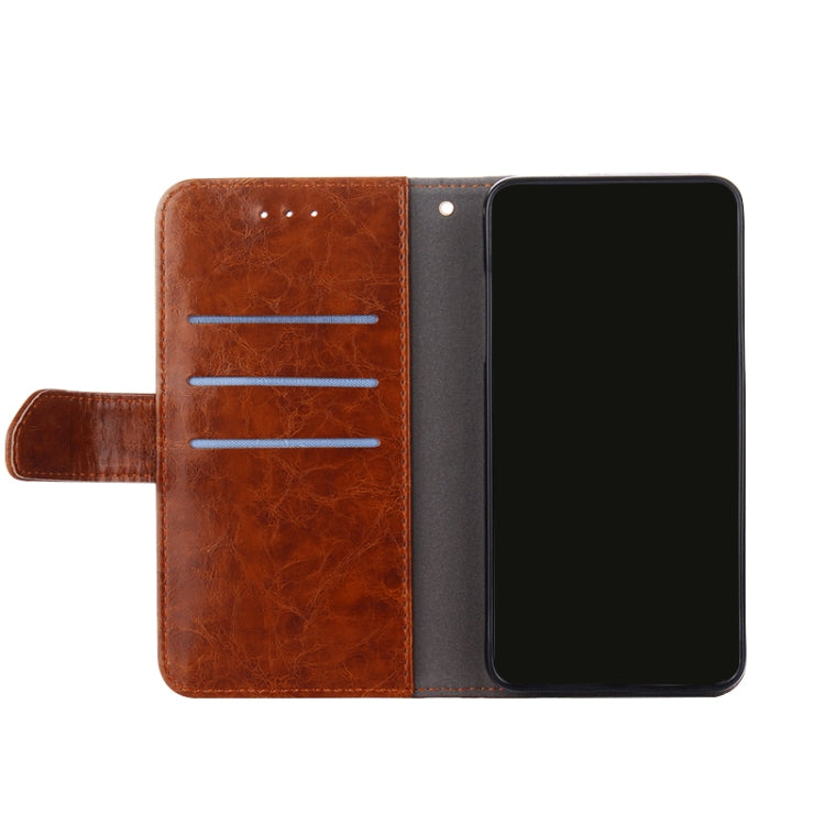 For iPhone 13 Pro Max Geometric Stitching Horizontal Flip TPU + PU Leather Case with Holder & Card Slots & Wallet