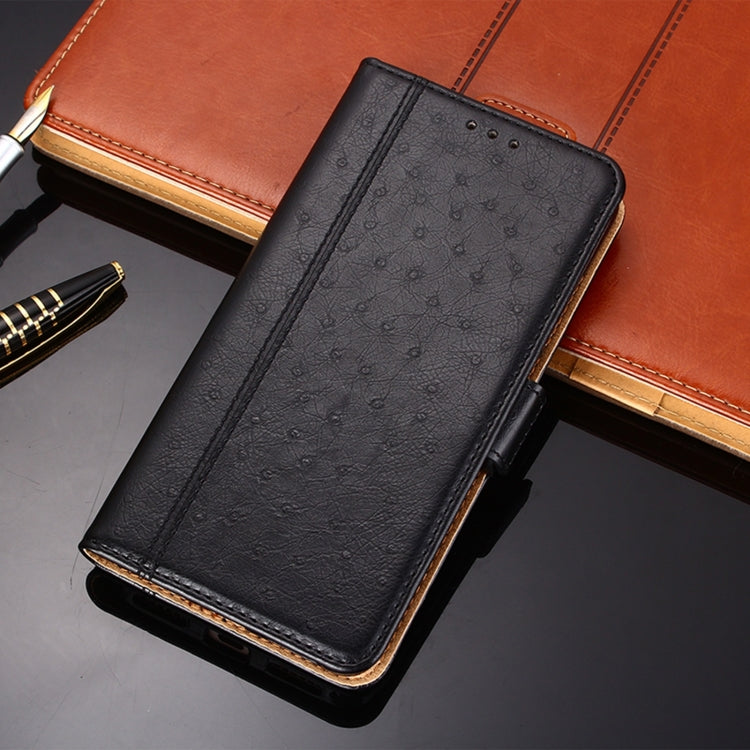For iPhone 13 mini Ostrich Texture PU + TPU Horizontal Flip Leather Case with Holder & Card Slots & Wallet