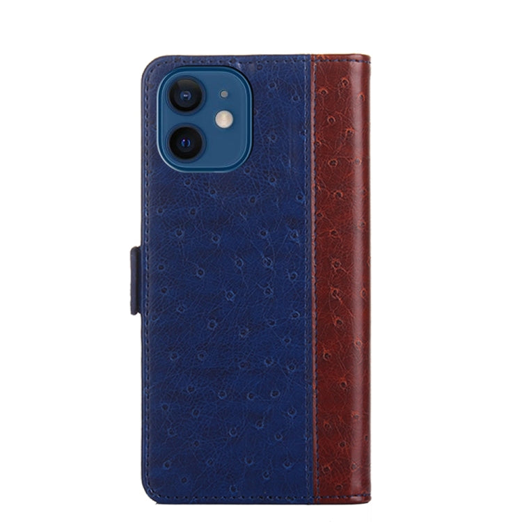 For iPhone 13 mini Ostrich Texture PU + TPU Horizontal Flip Leather Case with Holder & Card Slots & Wallet