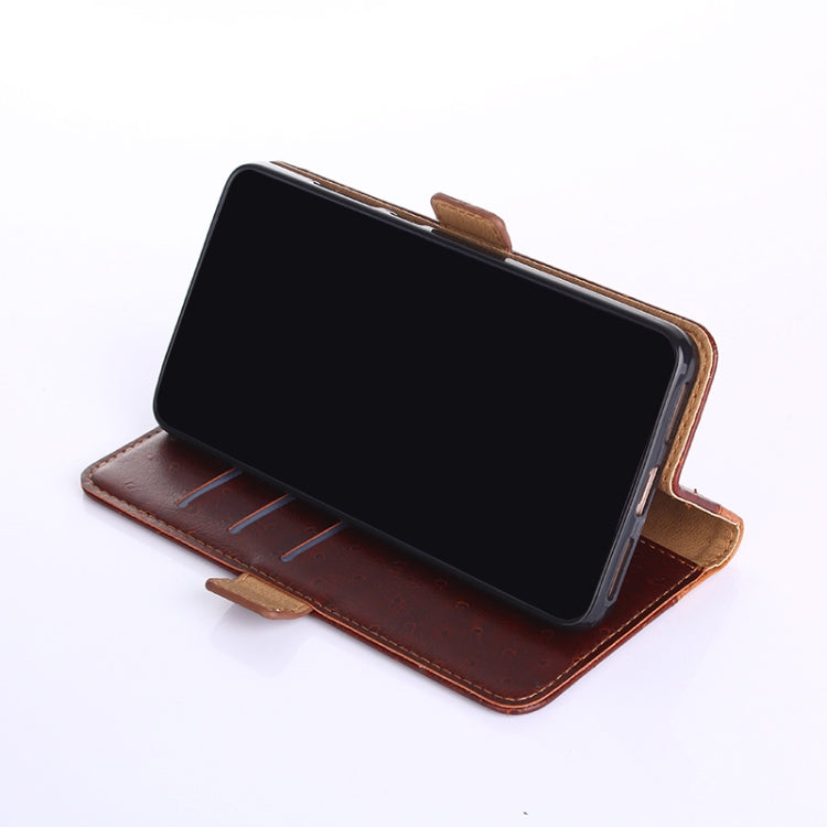 For iPhone 13 mini Ostrich Texture PU + TPU Horizontal Flip Leather Case with Holder & Card Slots & Wallet