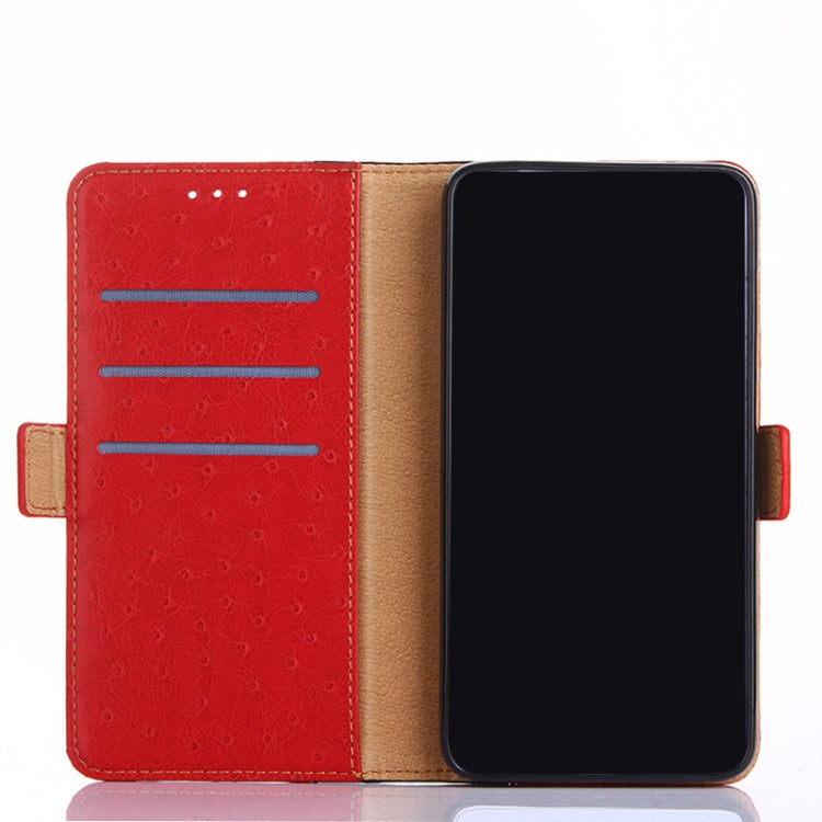 For iPhone 13 mini Ostrich Texture PU + TPU Horizontal Flip Leather Case with Holder & Card Slots & Wallet