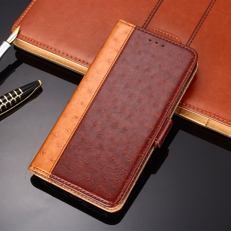 For iPhone 13 Ostrich Texture PU + TPU Horizontal Flip Leather Case with Holder & Card Slots & Wallet