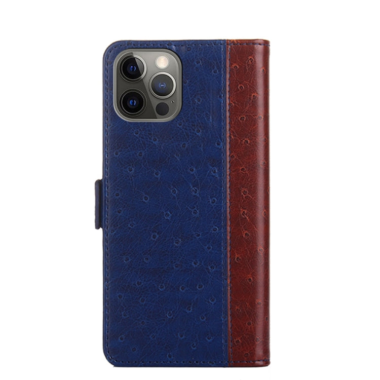 For iPhone 13 Ostrich Texture PU + TPU Horizontal Flip Leather Case with Holder & Card Slots & Wallet