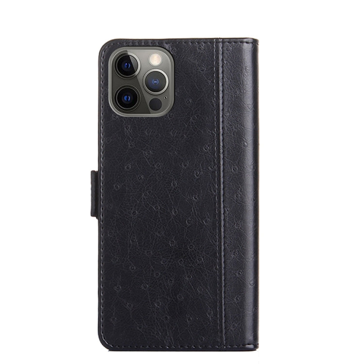For iPhone 13 Pro Ostrich Texture PU + TPU Horizontal Flip Leather Case with Holder & Card Slots & Wallet