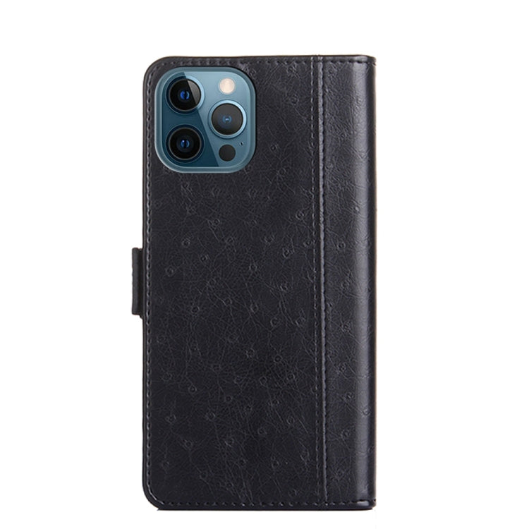 For iPhone 13 Pro Max Ostrich Texture PU + TPU Horizontal Flip Leather Case with Holder & Card Slots & Wallet