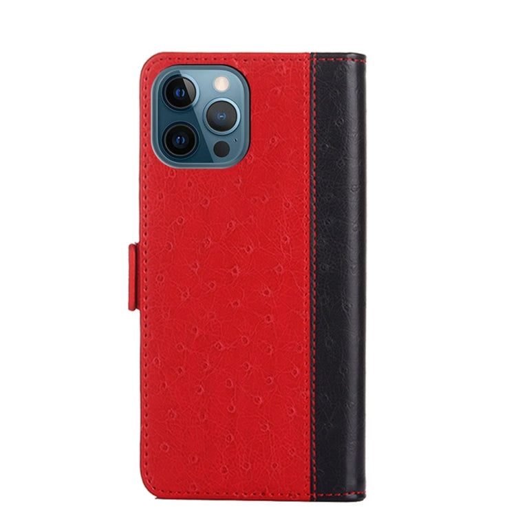 For iPhone 13 Pro Max Ostrich Texture PU + TPU Horizontal Flip Leather Case with Holder & Card Slots & Wallet