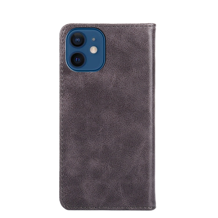 For iPhone 13 mini Non-Magnetic Retro Texture Horizontal Flip Leather Case with Holder & Card Slots & Wallet