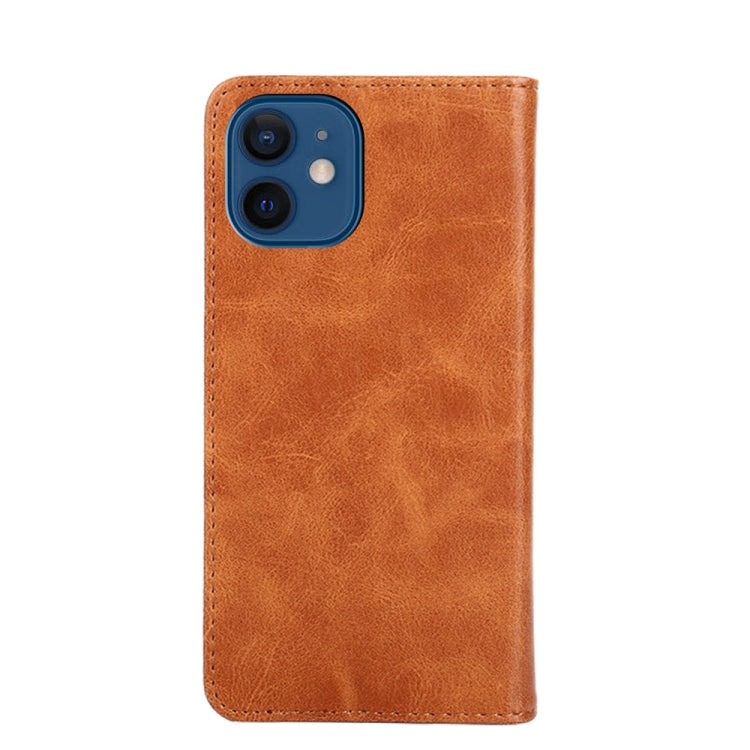 For iPhone 13 mini Non-Magnetic Retro Texture Horizontal Flip Leather Case with Holder & Card Slots & Wallet