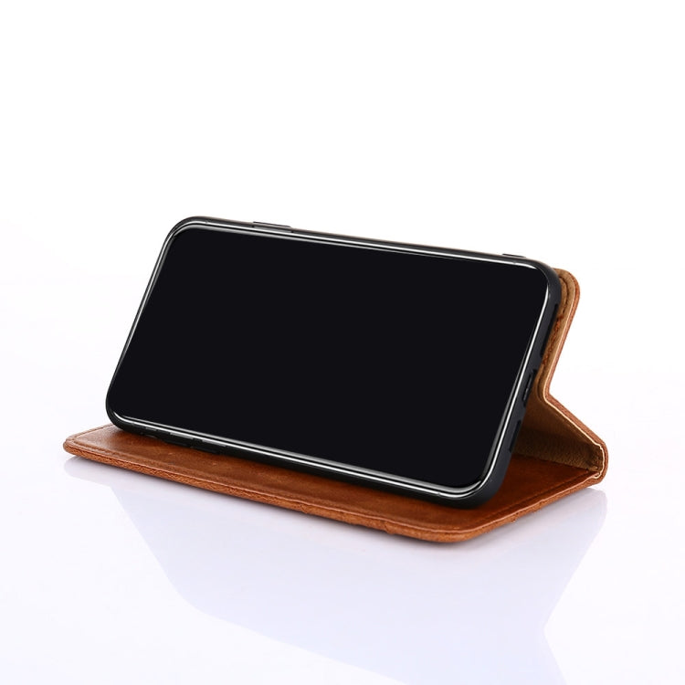 For iPhone 13 mini Non-Magnetic Retro Texture Horizontal Flip Leather Case with Holder & Card Slots & Wallet