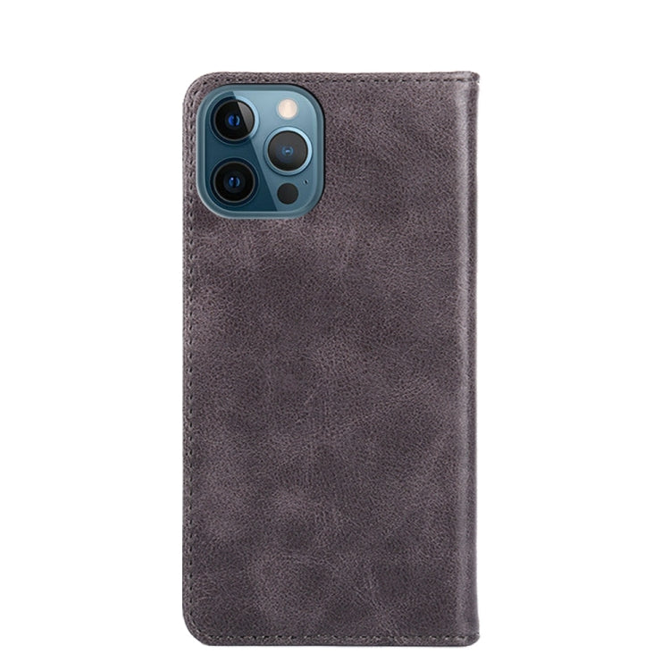 For iPhone 13 Pro Max Non-Magnetic Retro Texture Horizontal Flip Leather Case with Holder & Card Slots & Wallet