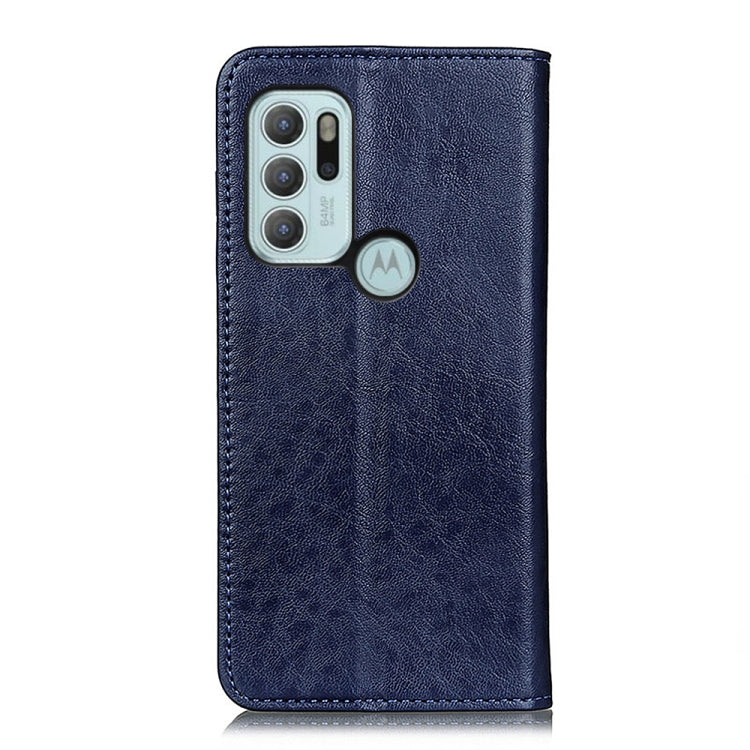 For Motorola Moto G60S Magnetic Crazy Horse Texture Horizontal Flip Leather Case with Holder & Card Slots & Wallet