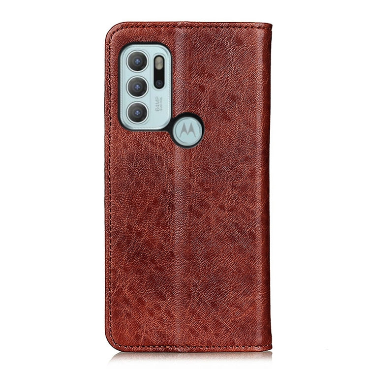 For Motorola Moto G60S Magnetic Crazy Horse Texture Horizontal Flip Leather Case with Holder & Card Slots & Wallet