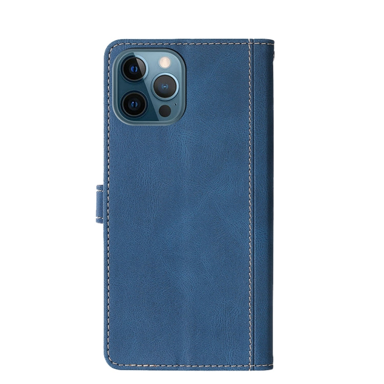 For iPhone 13 Pro Max Stitching Skin Feel Magnetic Buckle Horizontal Flip PU Leather Case with Holder & Card Slots & Wallet