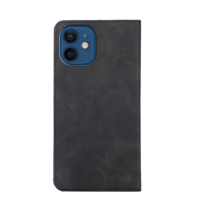 For iPhone 13 Skin Feel Magnetic Horizontal Flip Leather Case with Holder & Card Slots