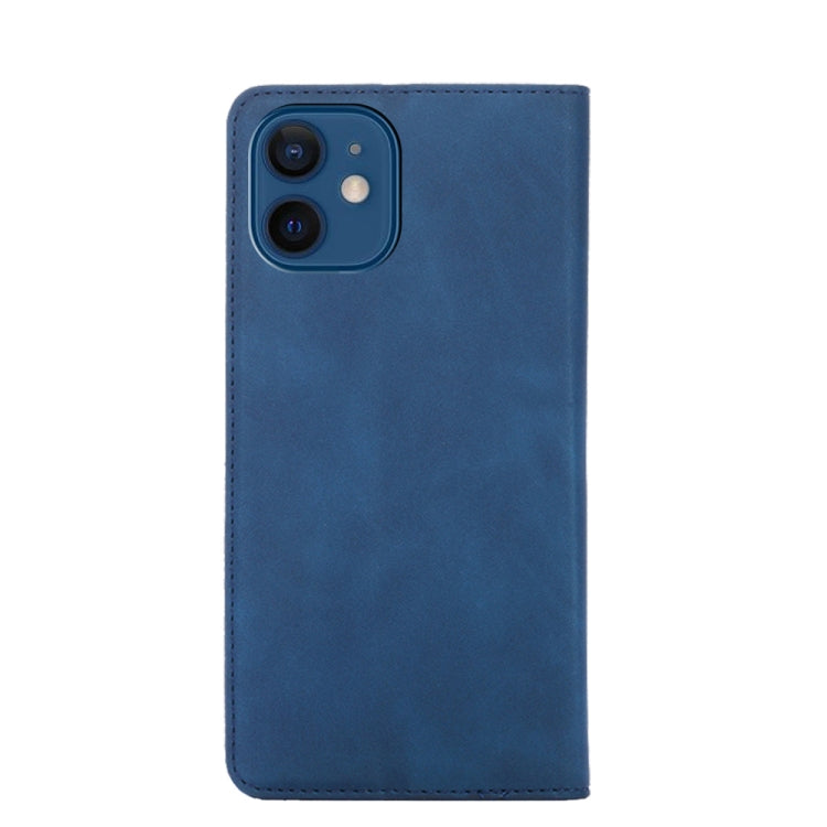For iPhone 13 Skin Feel Magnetic Horizontal Flip Leather Case with Holder & Card Slots