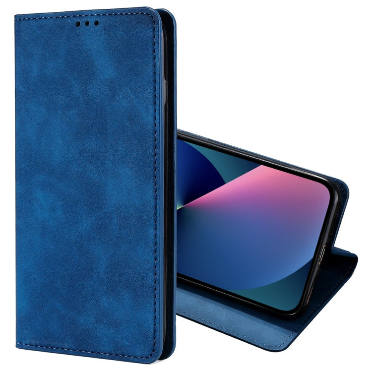 For iPhone 13 mini Skin Feel Magnetic Horizontal Flip Leather Case with Holder & Card Slots
