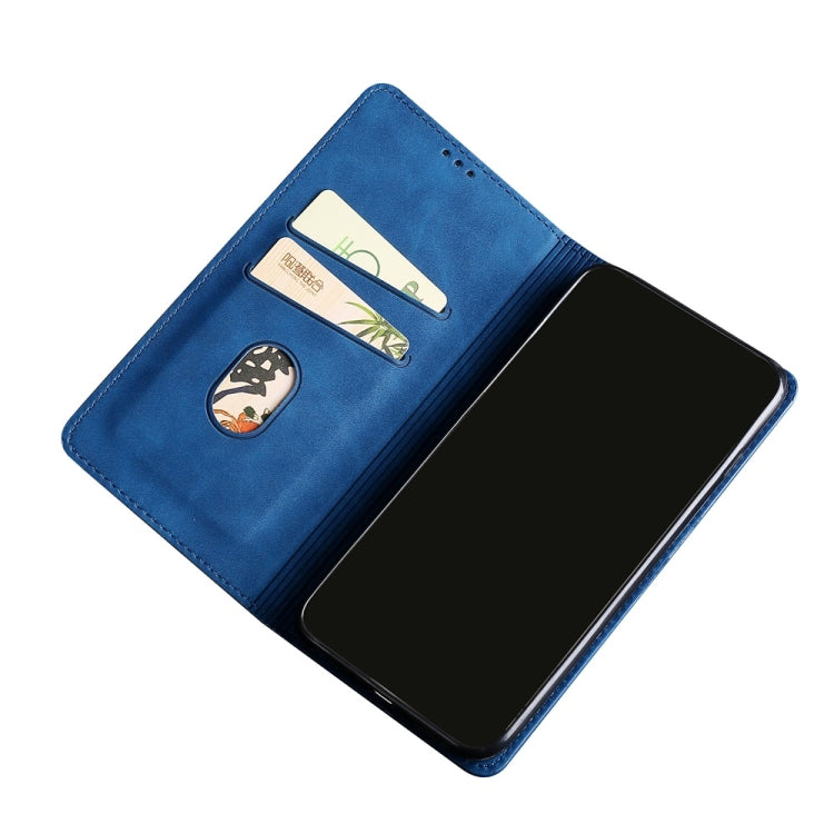 For iPhone 13 mini Skin Feel Magnetic Horizontal Flip Leather Case with Holder & Card Slots
