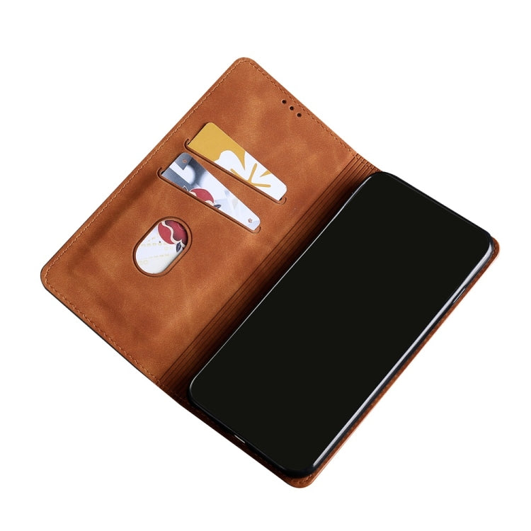 For iPhone 13 mini Skin Feel Magnetic Horizontal Flip Leather Case with Holder & Card Slots