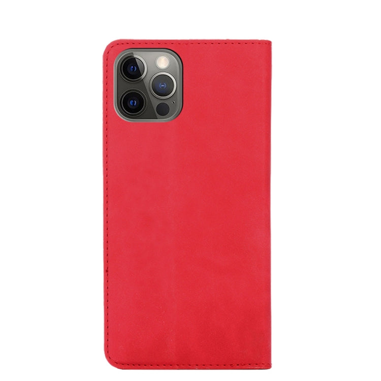 For iPhone 13 Pro Max Skin Feel Magnetic Horizontal Flip Leather Case with Holder & Card Slots
