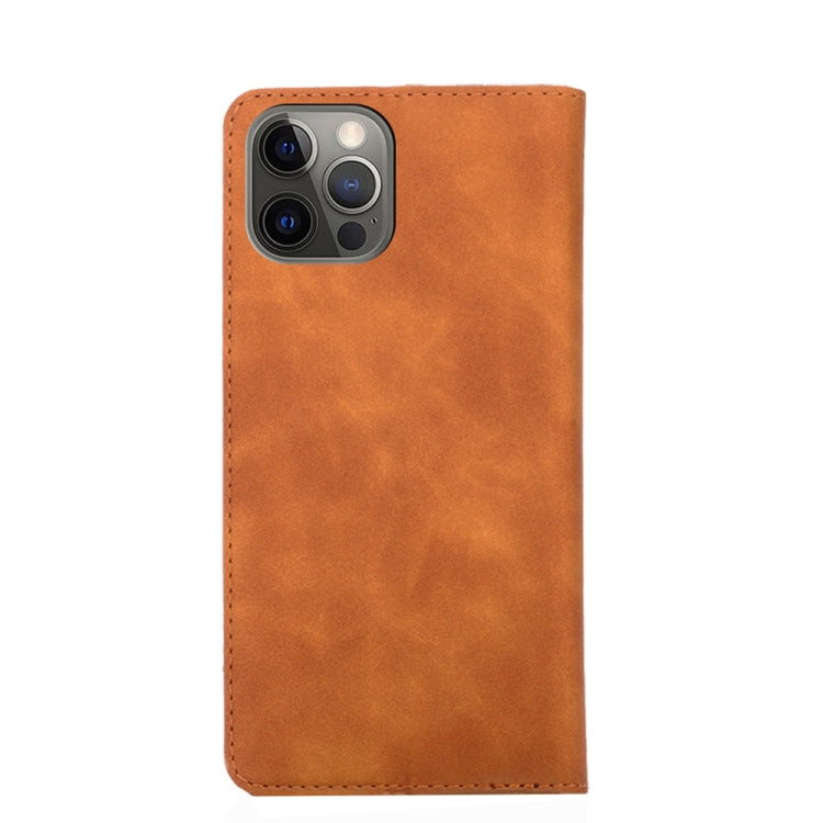 For iPhone 13 Pro Max Skin Feel Magnetic Horizontal Flip Leather Case with Holder & Card Slots