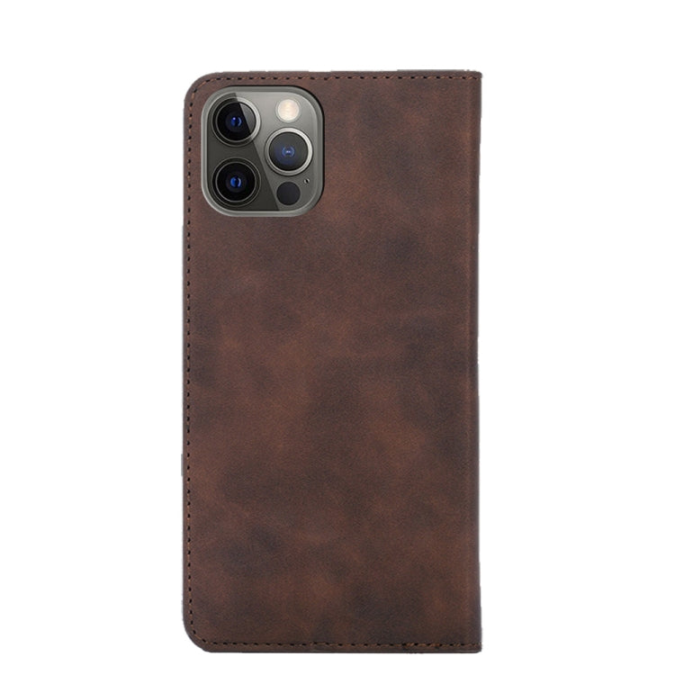 For iPhone 13 Pro Max Skin Feel Magnetic Horizontal Flip Leather Case with Holder & Card Slots
