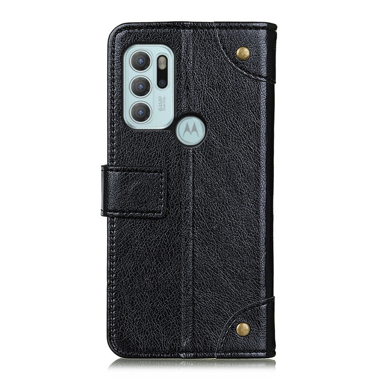 For Motorola Moto G60S Copper Buckle Nappa Texture Horizontal Flip Leather Case with Holder & Card Slots & Wallet
