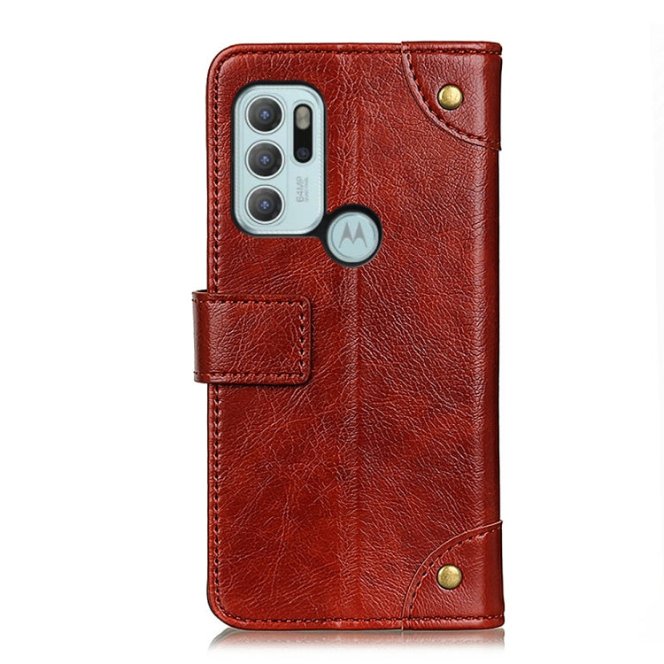 For Motorola Moto G60S Copper Buckle Nappa Texture Horizontal Flip Leather Case with Holder & Card Slots & Wallet