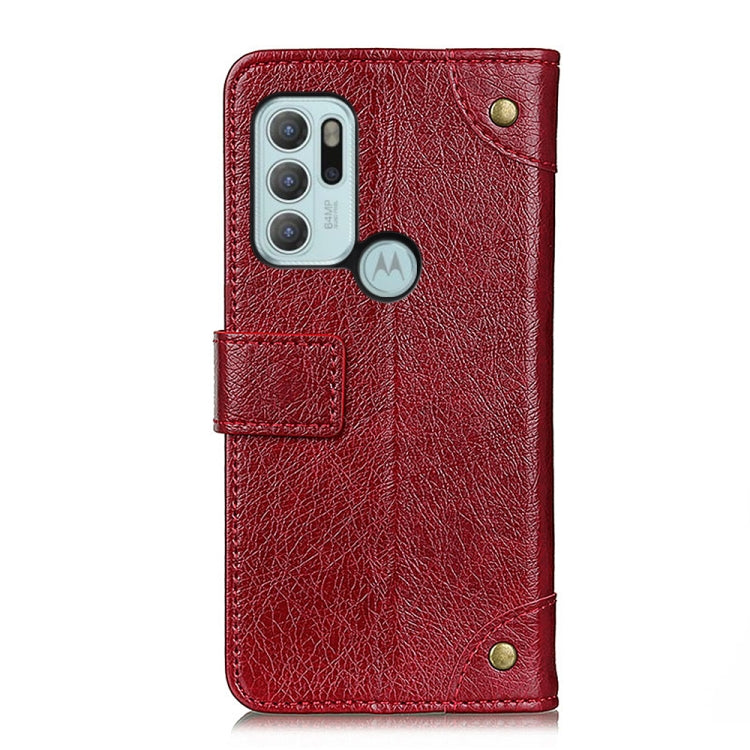 For Motorola Moto G60S Copper Buckle Nappa Texture Horizontal Flip Leather Case with Holder & Card Slots & Wallet
