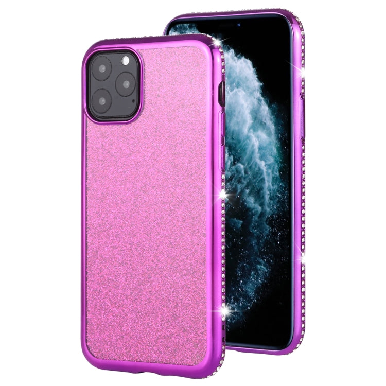 For iPhone 11 Pro Diamond Encrusted Flash Powder TPU Case