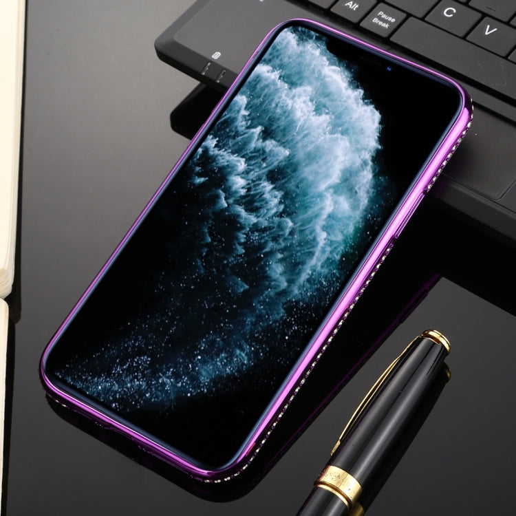 For iPhone 11 Pro Diamond Encrusted Flash Powder TPU Case