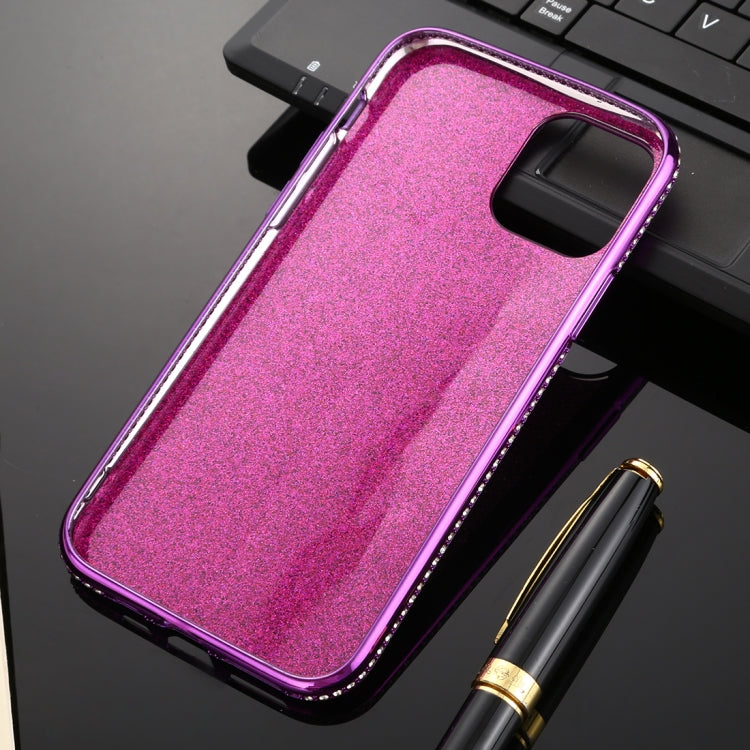 For iPhone 11 Pro Diamond Encrusted Flash Powder TPU Case