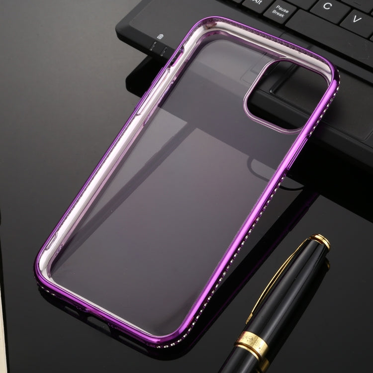 For iPhone 11 Pro Diamond Encrusted Flash Powder TPU Case