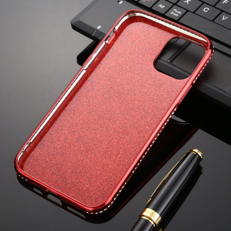 For iPhone 11 Pro Diamond Encrusted Flash Powder TPU Case