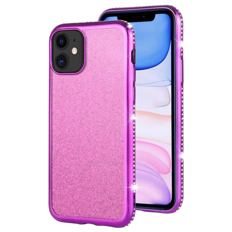 For iPhone 11 Diamond Encrusted Flash Powder TPU Case