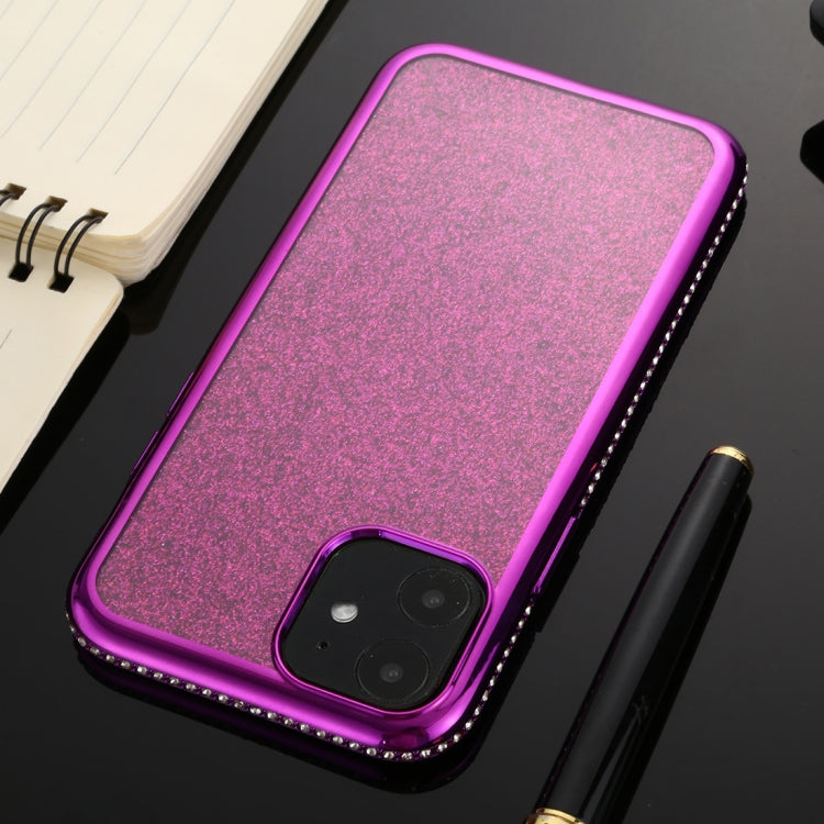 For iPhone 11 Diamond Encrusted Flash Powder TPU Case