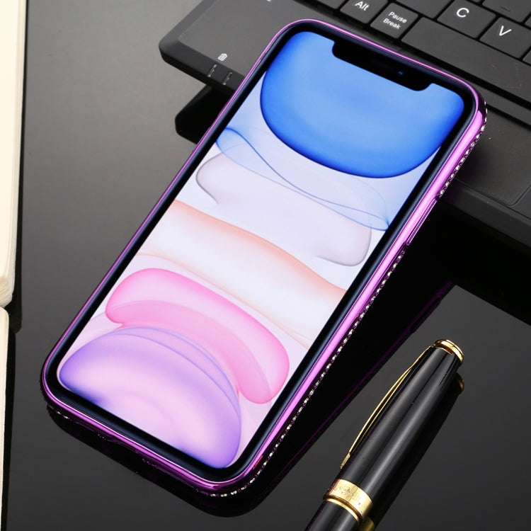 For iPhone 11 Diamond Encrusted Flash Powder TPU Case