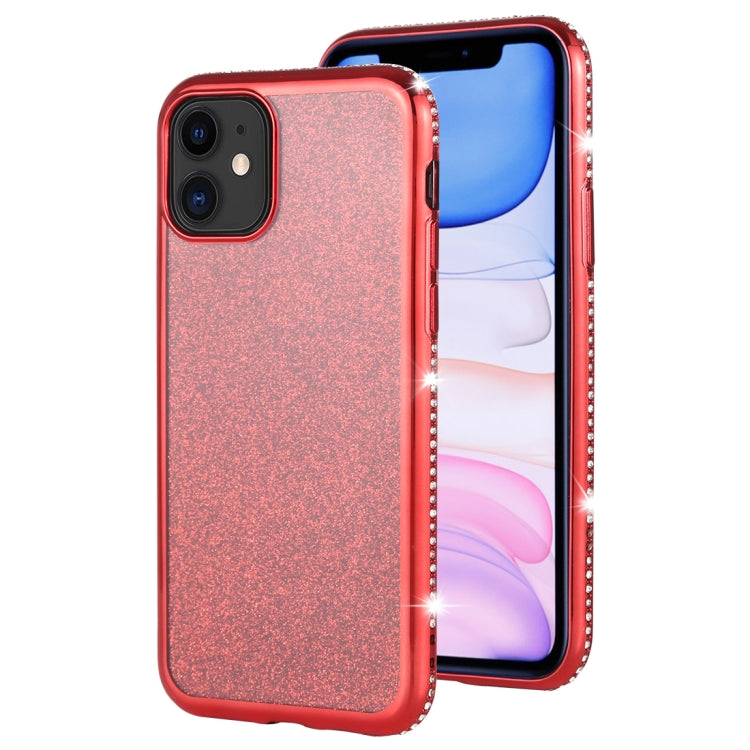For iPhone 11 Diamond Encrusted Flash Powder TPU Case