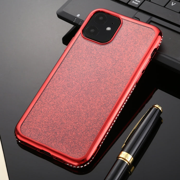 For iPhone 11 Diamond Encrusted Flash Powder TPU Case