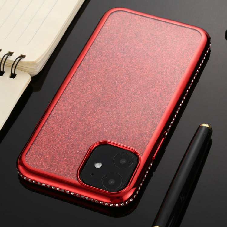 For iPhone 11 Diamond Encrusted Flash Powder TPU Case