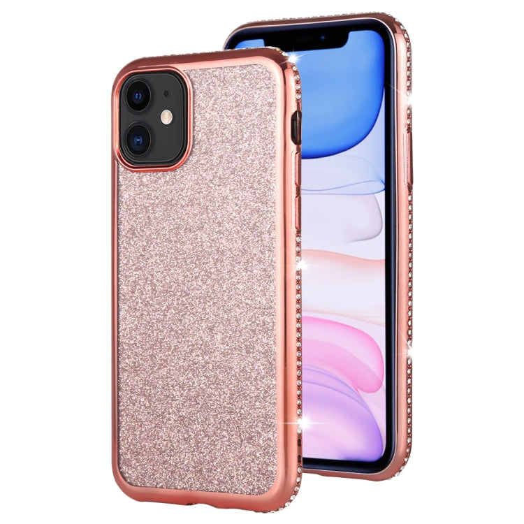 For iPhone 11 Diamond Encrusted Flash Powder TPU Case