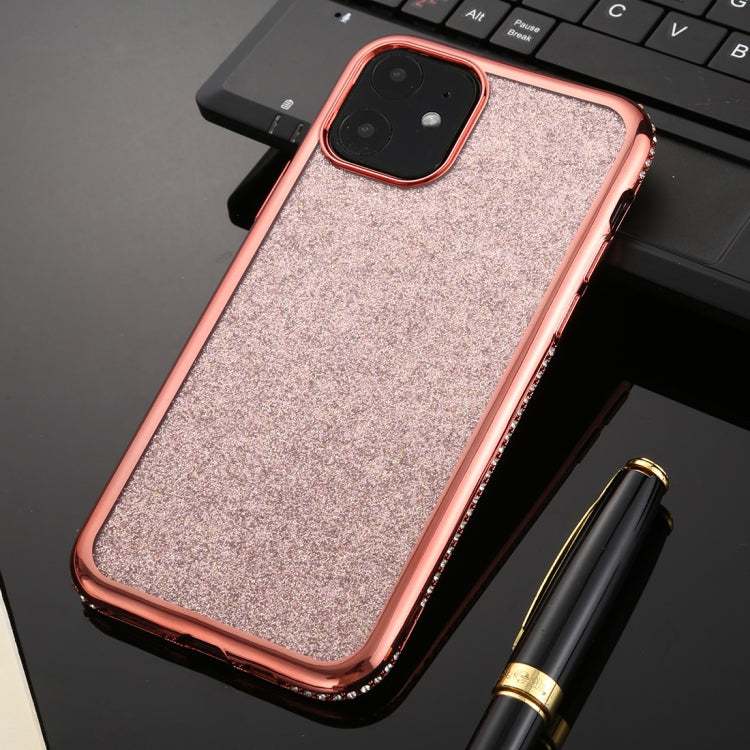 For iPhone 11 Diamond Encrusted Flash Powder TPU Case