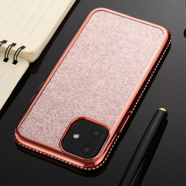 For iPhone 11 Diamond Encrusted Flash Powder TPU Case