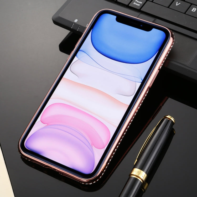 For iPhone 11 Diamond Encrusted Flash Powder TPU Case