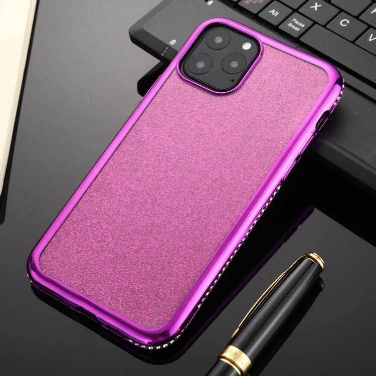 For iPhone 11 Pro Max Diamond Encrusted Flash Powder TPU Case