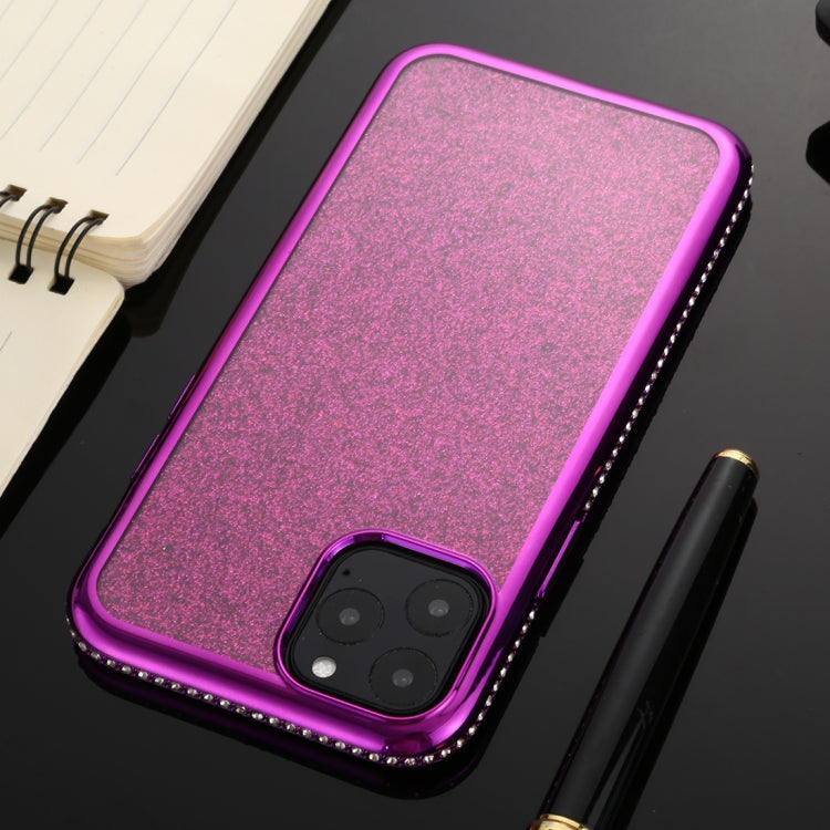 For iPhone 11 Pro Max Diamond Encrusted Flash Powder TPU Case