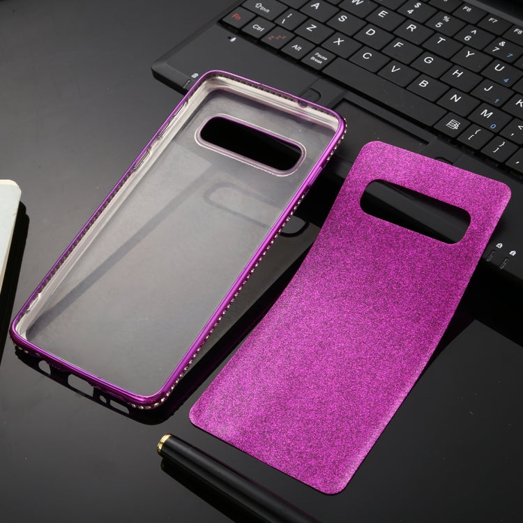 For Galaxy S10 Diamond Encrusted Flash Powder TPU Case