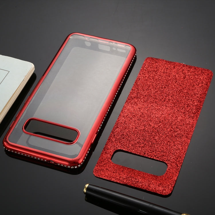 For Galaxy S10 Diamond Encrusted Flash Powder TPU Case