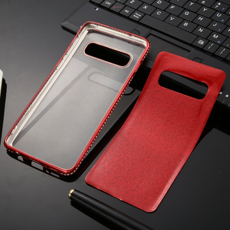 For Galaxy S10 Diamond Encrusted Flash Powder TPU Case