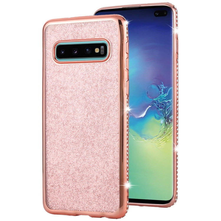 For Galaxy S10 Diamond Encrusted Flash Powder TPU Case